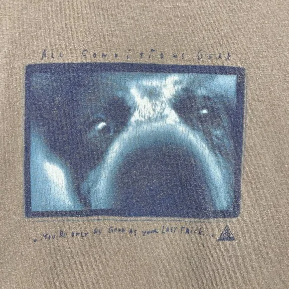 Nike ACG Vintage Dog Your Last Trick Graphic Cut Off Tee USA Made Brown - Picture 2 of 11